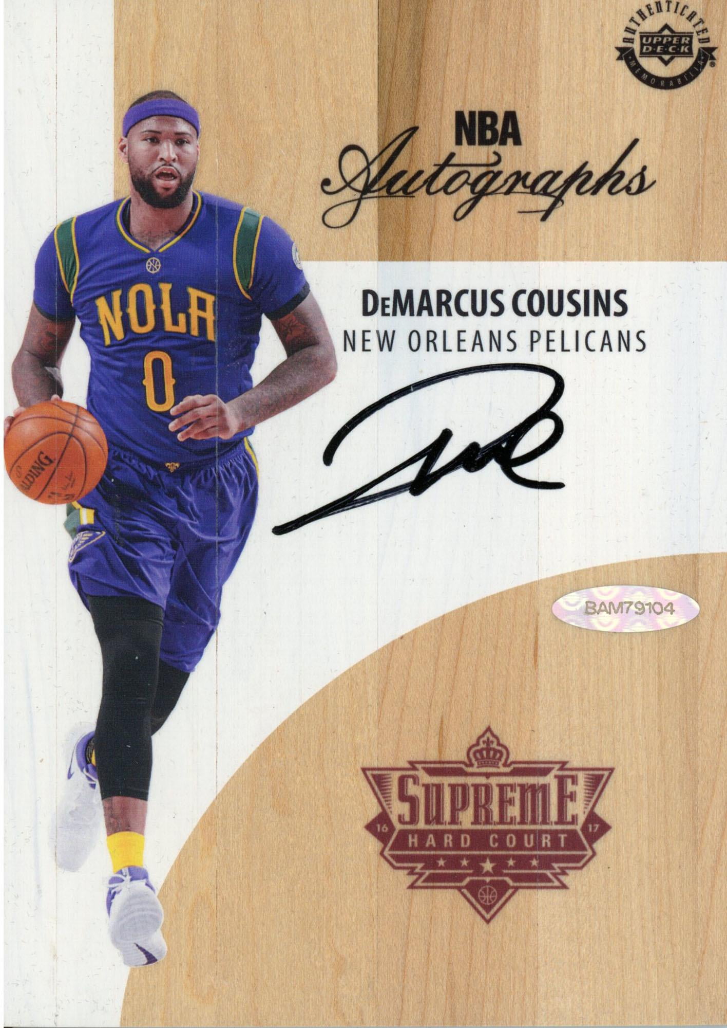 demarcus cousins autograph