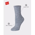thumbnail image 2 of Hanes Cozy Crew Socks 6-Pack Women's Soft Fluffy Comfy sz 5-9 4 Color Choices, 2 of 5