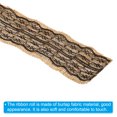thumbnail image 4 of Uxcell 2.4" Wide 2.2 Yards Burlap Ribbon Lace Roll Wrapping Fabric Crafts Roll Black 2 Pack, 4 of 6