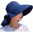thumbnail image 1 of LinYooLi Chapeau de Protection Solaire Extérieur pour Femmes, Pliable, Large Bord, Queue de Cheval, Seau pour Cyclisme, Randonnée, 1 of 4