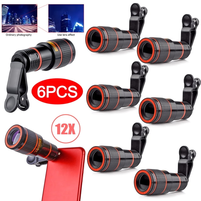 Lente Telescopio Cámara Con Zoom Óptico Universal 12x Clip para