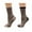 Brown (Striped), variant on Women's Cotton Crew Pin Dot and Striped Casual Dress 4 Pairs Socks (Assorted - Pin Dot/Striped)