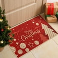 thumbnail image 2 of Christmas Door Mat, Merry Christmas Tree Red Welcome Mat, Christmas Winter Doormats Front Door Mat Outdoor Indoor Entrance Rug Floor Mat Non Slip Absorbent Resist Dirt Carpet 17x30Inch, 2 of 6