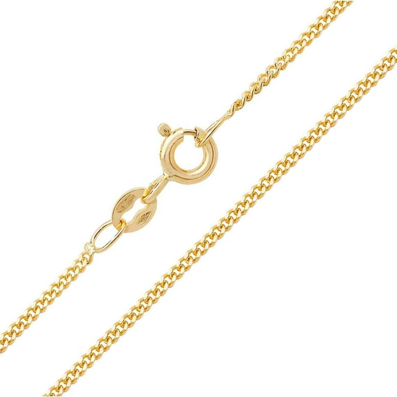 Elegant 18k Gold Women Curb Chain - 16 inch