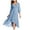 Blue, variant on WTOBBY Women's Fashion V-Neck Long Sleeve Loose Slim Evening Casual Chiffon Dress Elegant Flowy Fabric for Parties and Daily Use Soft Draping and Comfort Fit,Black L