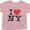 Pink, variant on I Love NY Baby Tee Infant T-Shirt Officially Licensed White, 6M