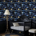 thumbnail image 4 of Boho Peel and Stick Wallpaper Ethereal Cosmic Painting Moons Stars Billowing Clouds 23.6in x 9.8ft Self Adhesive Removable Wall Paper Renter Friendly Wall Covering for Bedroom Nursery Cabinet, 4 of 8