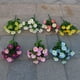 thumbnail image 4 of Margarita de seda de flores artificiales - 2 racimos de flores falsas al aire libre para la decoración de la boda del jardín del hogar, mesa, ventana, decoración de la caja brillar Hogar, 4 of 6