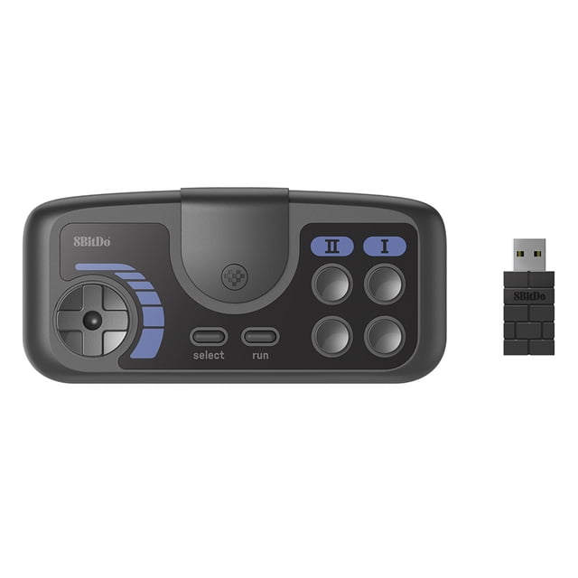 Amdohai Wireless Gamepad Compatible with PC Engine mini CoreGrafx mini TubroGrafx-16 mini Switch (Dark grey, PCE Core2.4g)