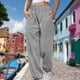 thumbnail image 5 of Pantalones De Chándal Básicos Pantalones de chándal básicos para mujer con cordón de algodón suelto para uso diario (gris XXL) Cgtredaw para Mujer Gris T S, 5 of 6
