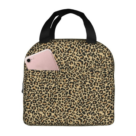 Insulated Lunch Bag for Women Men - Leopard Print Leakproof Cooler Lunch Box for Women Men  Lunch Tote Bags for Work School Picnic Travel