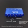 thumbnail image 1 of DC 5V-12V AU-401 Stereo Audio Mixer 4 Input 1 Output Individually, 1 of 5