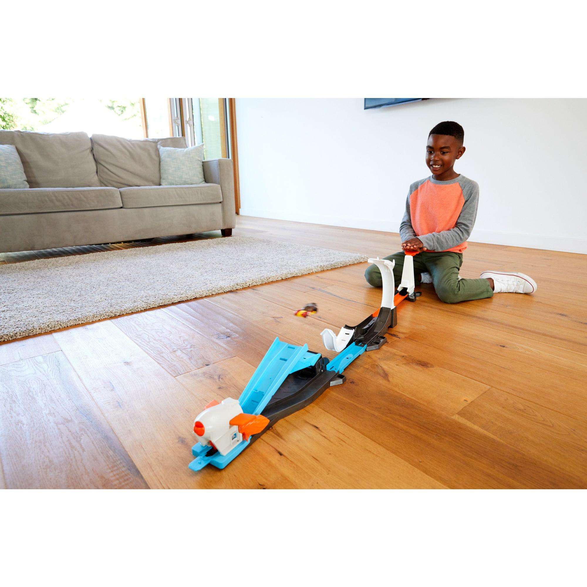 hot wheels track builder rocket launch