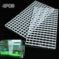 PFDDRW 4Pcs Filter Bottom Egg Crate Divider Tray Isolate Grids Aquarium Tank Fish (Black