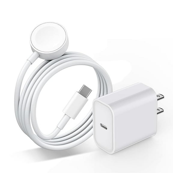 Fast Charger for Apple Watch Charger, USB C 20W iPhone Watch Charger Plug Adapter & Long 6.6FT iWatch Portable Wireless Fast Charging Cable Cord Compatible with Apple Watch Series 9/8/7/SE/6/5/4/3/2/1