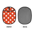thumbnail image 2 of Pofeuu Orange And White Polka Dot1 Print Silicone Pot Mat Mitten With Hanging Loop Heat Resistant Oven Mitts Non-Slip Bbq Baking Smoking Potholders, 2 of 7