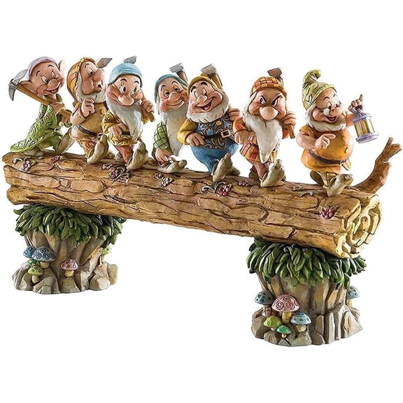 Garden Gnome Statue, Cute 7 Gnome Dwarfs Elves Fairy Ornaments, Weather Resist Goblin Statue, Indoor Outdoor Decoration for Garden,Patio,Yard,Tree, Flower Beds, Fences
