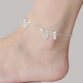 thumbnail image 2 of AYYUFE Single/Double Layer Star Ball Leaf Cross Charm Anklet Summer Lady Ankle Bracelet, 2 of 7