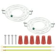 thumbnail image 1 of Uxcell 115mm (4.53") Universal Light Fixture Mounting Bracket Kit, Light Crossbar Round Ceiling Plate with Screw 2 Set, 1 of 7