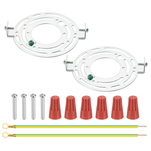 Uxcell 115mm (4.53") Universal Light Fixture Mounting Bracket Kit, Light Crossbar Round Ceiling Plate with Screw 2 Set