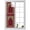 Red, variant on Boho Architecture Window Privacy Film, Folk Twin Arches Black Sky Floral Frame Frosted Glass Window Clings Static Cling UV Heat Blocking Reusable Door Sticker for Bathroom 17.7 x 39.3 Inch