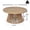 Light Teak + Acacia Wood#86T, variant on Round Wood Coffee Table for Patio, Outdoor Teak Finish Coffee Table for Backyard Lawn Balcony