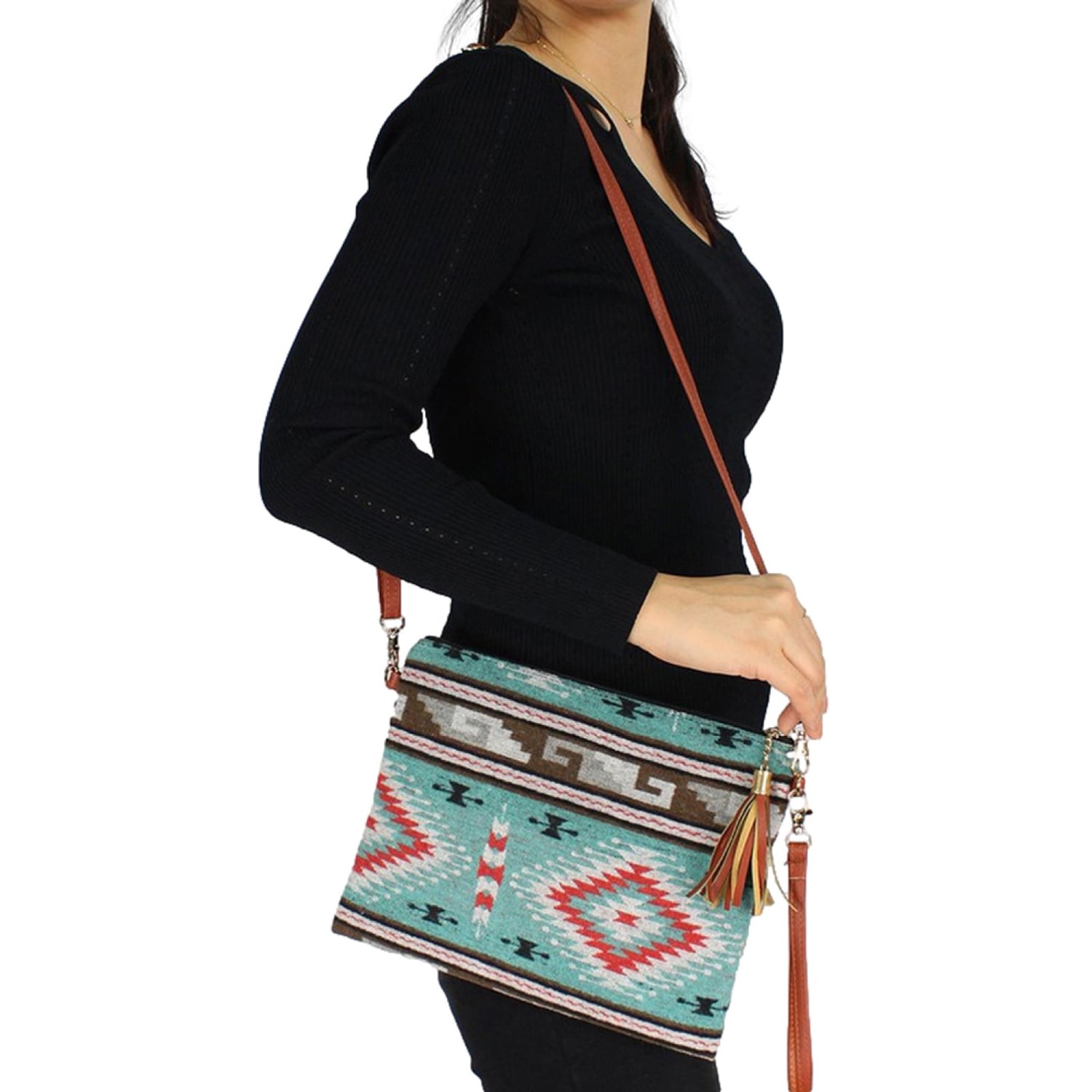 PacificPlex Clutch Bag Purse Southwestern Crossbody Women's, Turquoise