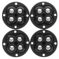 thumbnail image 4 of WEUVEB Self Adhesive Swivel Caster Wheels Black 4pcs Sticky Pulley Rollers for Furniture and Equipment, 4 of 9