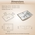 thumbnail image 6 of Los Flexi 22" x 16" Rectangular Undermount Sink with Overflow, White Vitreous China Bathroom Vanity Sink, 6 of 13