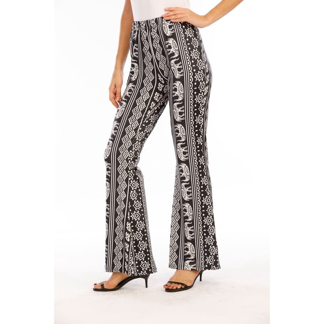 Printemps Été Europe et États-Unis Pantalon Évasé vintage Imprimé Mode