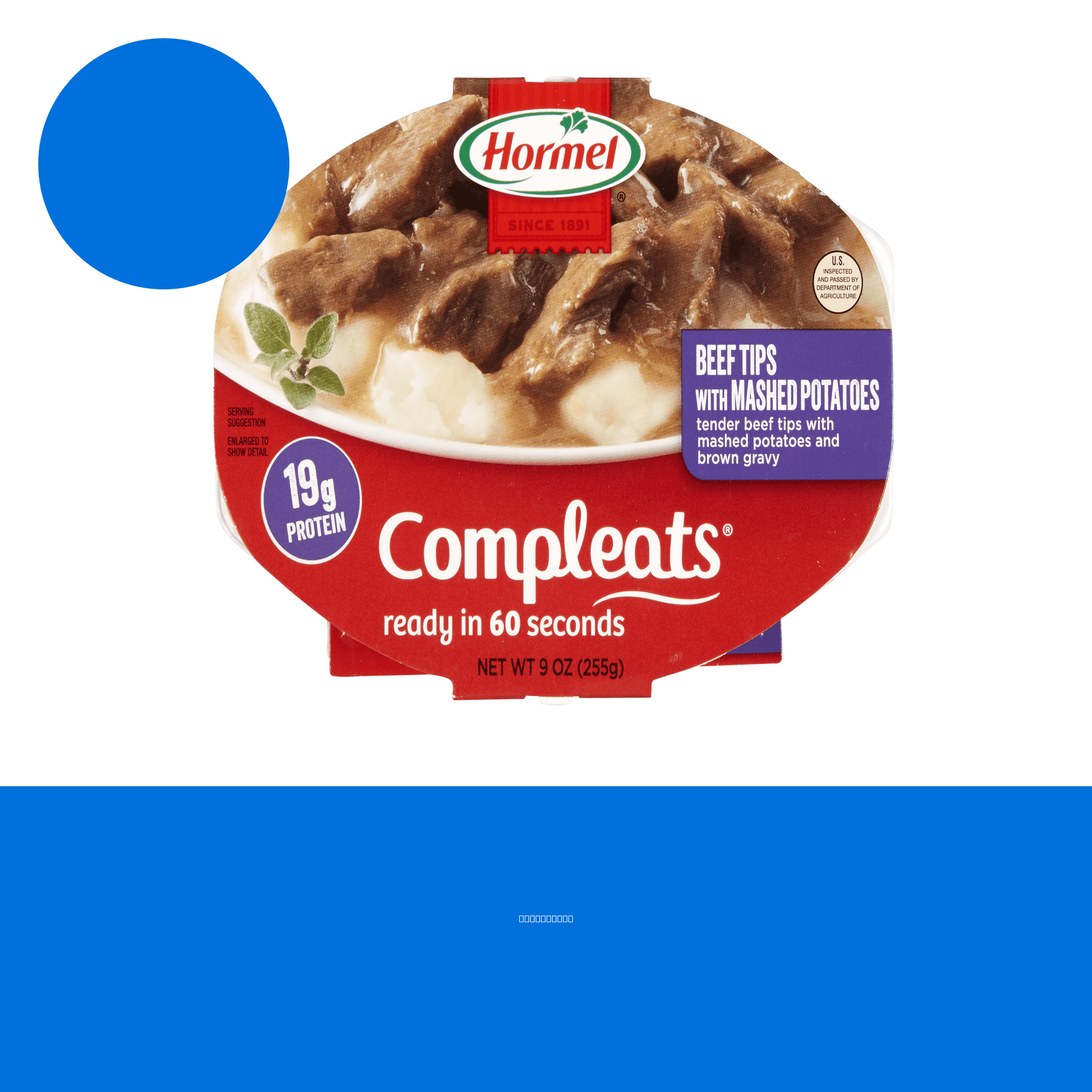 HORMEL COMPLEATS Roast Beef & Mashed Potatoes, 9 oz Plastic Tray, (Pack of 4)