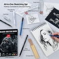 thumbnail image 4 of Set de materiales de arte KALOUR, 154 piezas, para bocetos y dibujos con libro, 4 of 8
