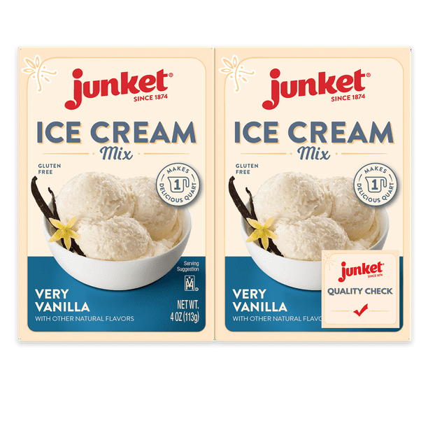 Junket Ice Cream Mix Very Vanilla, 4 Ounce (Pack of 2)