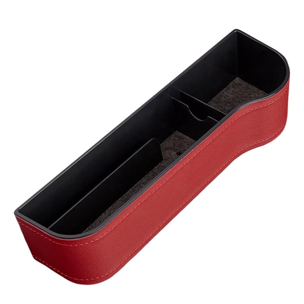 Organizador de espacio para asientos delanteros de coche, organizador para objetos pequeños y llaves. Rojo