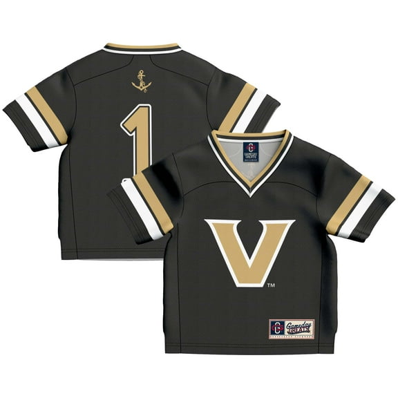 Infant GameDay Greats #1 Black Vanderbilt Commodores Lightweight Collegiate Football Fashion Jersey