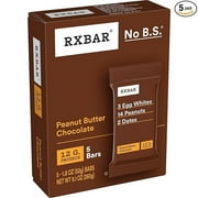 RXBAR Protein Bars, 12g Protein, Gluten Free Snacks, Peanut Butter Chocolate, 9.1oz (5 Bars)