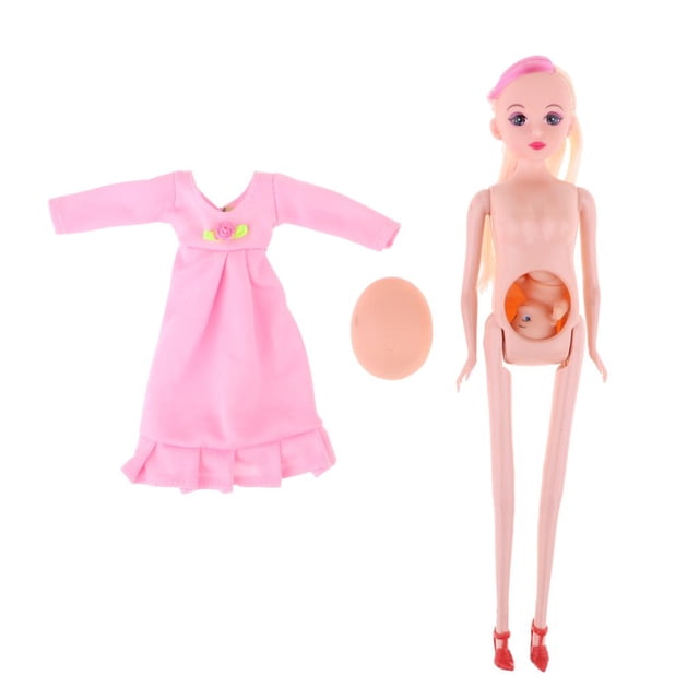 Muñeca embarazada , muñeca , tiene un bebé , juguete educativo para , rosa, cabellero dorado Yotijar Muñeca madre embarazada
