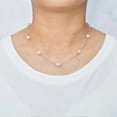 thumbnail image 2 of Silver Plated Pearl Chain Necklace for Women Necklace Dainty Love Heart Necklace Silver Chain Necklace Women Gift, 2 of 4