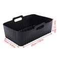 thumbnail image 5 of Suodoka 2Pcs Reusable Air Fryer Silicone Liners for Ninja Foodi Dual AF300UK AF400UK, Non-Stick Rectangular Silicone Pot Baking Tray Accessories (7.87 x 5.91 x 2.76 inches / 20 x 15 x 7 cm), 5 of 9