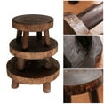 thumbnail image 2 of Vintage Gray Solid Wood Garden Plant Pot Riser Display Stands, 2 of 9