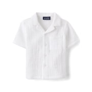 The Children's Place Baby & Toddler Boys Short Sleeve Gauze Button Up Shirt, Sizes 6M-5T