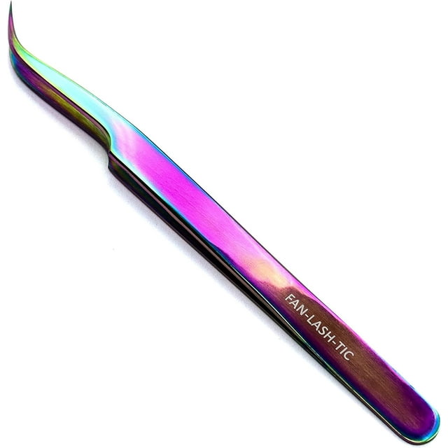 LLBA Pince à Cils Professionnelle pour Volume, Outil d'Application de Faux Cils / Multi-Formes et Objectifs, Pinces Antidérapantes pour Volume, Isolation et Cils Classiques (Galaxy, Fan-lash-tic Volume)