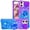 Purple Navy, variant on CCSmall Cute Case for Samsung Galaxy A06 with Kickstand for Girls Women, Liquid Glitter Sparkle Bling Phone Case Gradient Floating Quicksand Cover for Samsung Galaxy A06 JB Pink Mauve