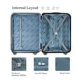 thumbnail image 5 of 3 Piece Hardside Luggage Set Expandable Suitcase with Spinner Wheels,Lightweight Hardshell Suitcase Set 20in24in28in, Light Green, SQ249, 5 of 8