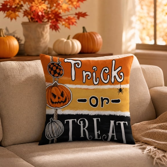 Halloween Decorative Throw Pillow Cover Cushion Case Digital Print Sofa Couch Pillowcase for Living Room Bedroom Home Decor by OVFUIZ