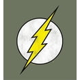thumbnail image 6 of The Flash Thunderbolt Logo Adult Olive Long Sleeve Hoodie-XXL, 6 of 7