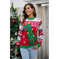 thumbnail image 2 of GEX Ugly Christmas Sweaters for Women Cute Fuzzy Funny Wintertime Holiday Parties Knitted Casual Pullover Sweater T-Rex S, 2 of 6