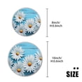 thumbnail image 2 of Decorative Stove Burner Covers 4 Pcs Metal Round Stove Burner Covers 8Inch And 10Inch for Home Decor Cooktop Decorative ,Daisy Flower on Blue Wooden picture, 2 of 6