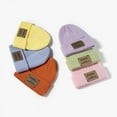 thumbnail image 4 of Hats for Women/Men Autumn And Winter Knitted Hat Letter Patch Warm Acrylic Beanie Cold Hat Men's Outdoor Wool Hat, 4 of 5