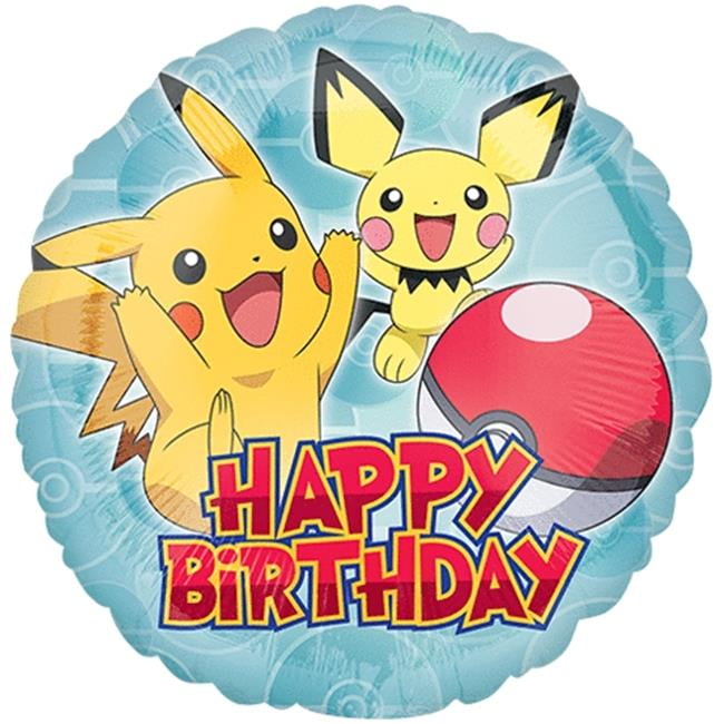 Loftus International A3-6333 18 in. Pokemon Birthday Balloon